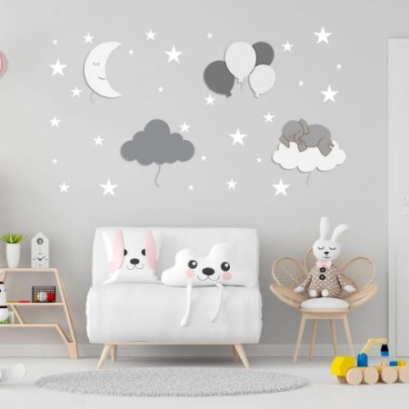 4 lü Lamba Ay&4lübalon&bulut&AyüzeriFil